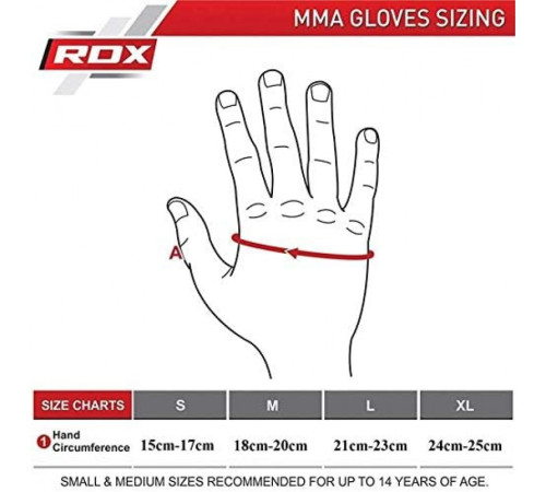Рукавички ММА RDX F15 Matte M, чорні
