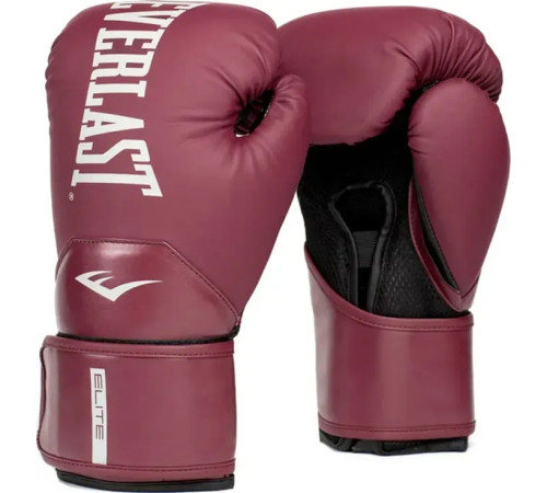Боксерські рукавиці Everlast ELITE 2 BOXING GLOVES 12 унцій, бордові