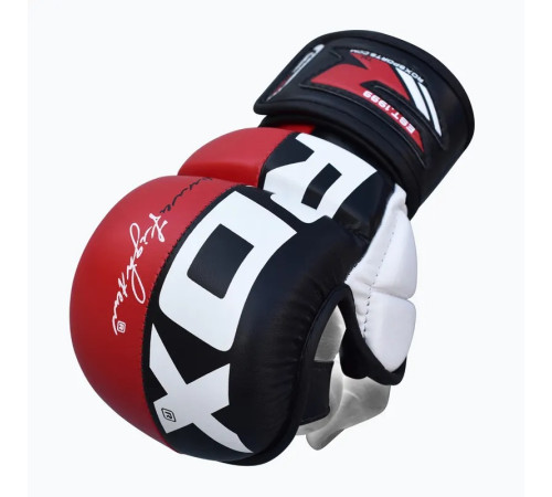 Тренувальні рукавиці для MMA RDX GRAPPLING GLOVES REX T6 PLUS розмір XL, червоно-чорні