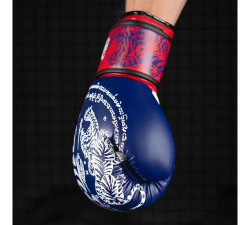 Рукавички боксерські з бинтами Phantom Muay Thai 12 унцій, сині