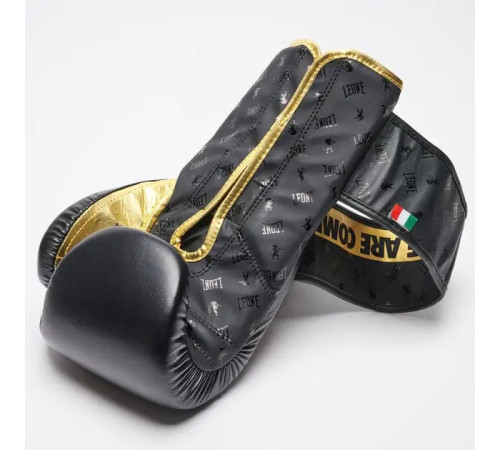 Рукавички боксерські з бинтами Leone GN220 DNA розмір 10 унцій, чорні