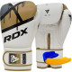 Рукавички боксерські з капою RDX F7 Ego розмір 14 унцій, біло-золотистий