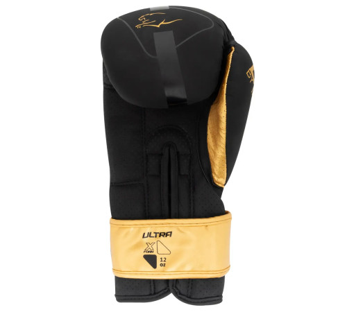 Рукавички боксерські PowerPlay 3024 Ultra Mat розмір 16 унцій, чорно-золотисті