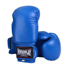 Рукавички боксерські PowerPlay 3004 Classic 10 унцій, сині
