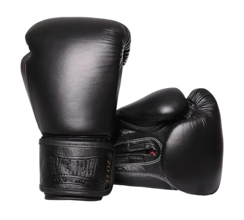 Рукавички боксерські PowerPlay 3014 Indiana Чорні (натуральна шкіра) 16 унцій