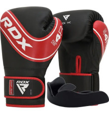 Рукавички боксерські дитячі з капою RDX 4B Robo Kids розмір 6 унцій, чорно-червоні