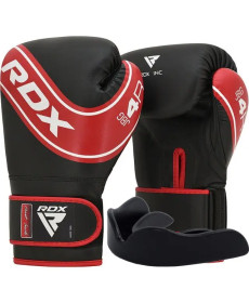 Рукавички боксерські дитячі з капою RDX 4B Robo Kids розмір 6 унцій, чорно-червоні