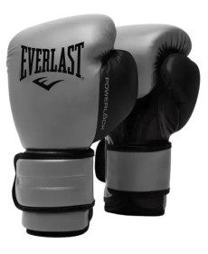 Боксерські рукавиці Everlast POWERLOCK 2R TRAINING GLOVE 14 унцій, сірі
