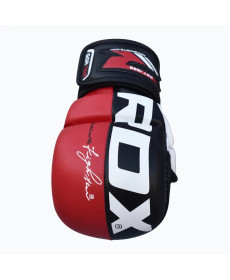 Тренувальні рукавиці для ММА RDX GRAPPLING GLOVES REX T6 PLUS розмір M, червоно-чорні