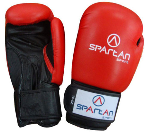 Рукавчики боксерські Spartan розмір 10 унцій, чорно-червоні