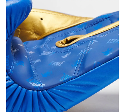 Рукавички боксерські з бинтами Leone GN220 DNA розмір 10 унцій, сині