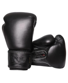 Рукавички боксерські шкіряні PowerPlay 3014 Indiana 10 унцій, чорні