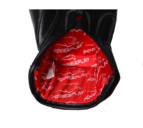 Рукавички боксерські шкіряні PowerPlay 3014 Indiana 10 унцій, чорні