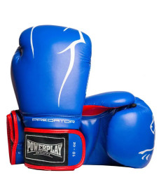 Рукавички боксерські  PowerPlay 3018 Jaguar 14 унцій, сині