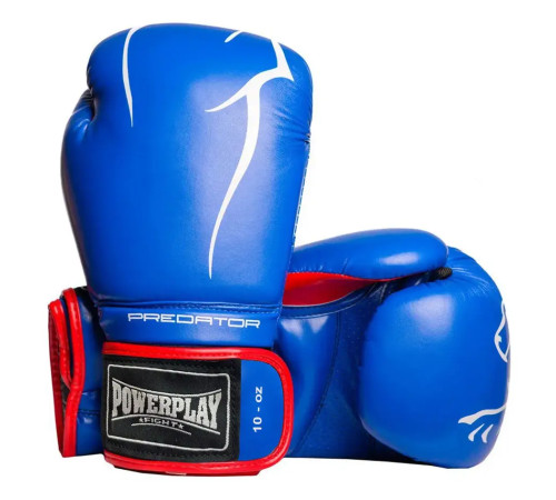 Рукавички боксерські PowerPlay 3018 Jaguar Сині 14 унцій
