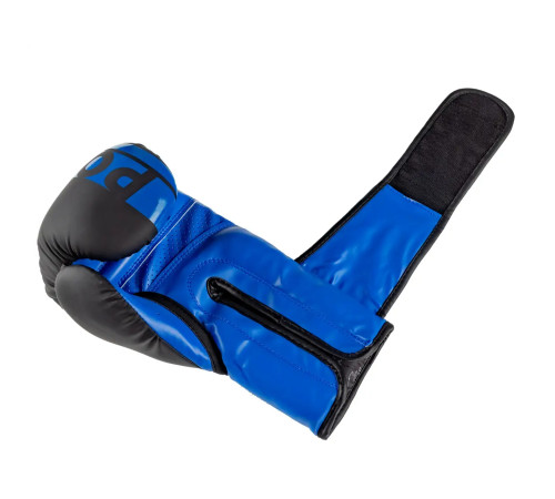 Рукавички боксерські PowerPlay 3086 Matt Challenger розмір 12 унцій, чорно-сині