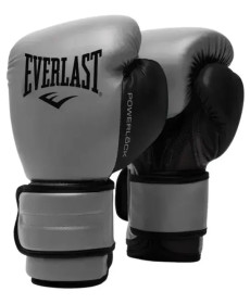 Боксерські рукавиці Everlast POWERLOCK 2R TRAINING GLOVE 10 унцій, сірі