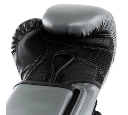 Боксерські рукавиці Everlast POWERLOCK 2R TRAINING GLOVE 10 унцій, сірі