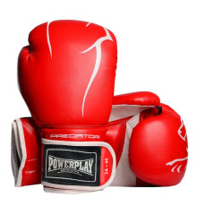 Рукавички боксерські  PowerPlay 3018 Jaguar Червоні 16 унцій