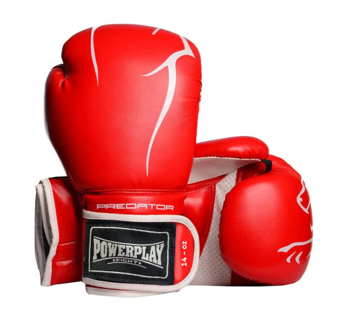 Рукавички боксерські PowerPlay 3018 Jaguar Червоні 16 унцій