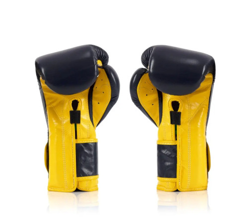 Рукавички боксерські з бинтами Fairtex Mexican BGV9 16 унцій, синьо-жовті