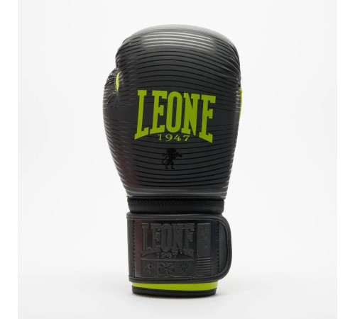 Рукавички боксерські з капою Leone GN313 WAVES розмір 10 унцій, чорно-зелені
