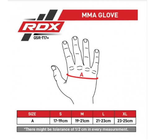 Рукавички ММА RDX T17 Aura S, чорно-золотисті