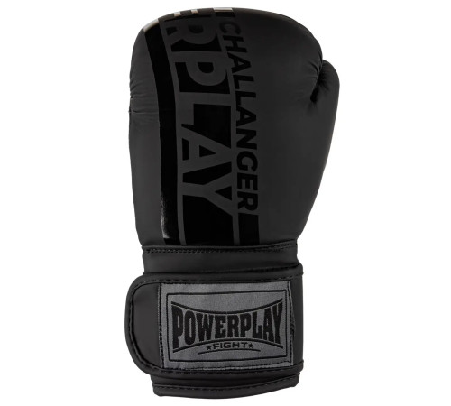 Рукавички боксерські PowerPlay 3086 Matt Challenger розмір 12 унцій, чорні