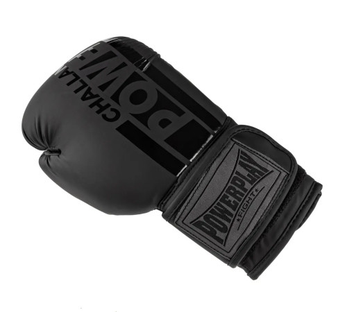 Рукавички боксерські PowerPlay 3086 Matt Challenger розмір 12 унцій, чорні
