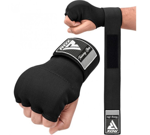 Рукавички-бинти з гелевими подушечками RDX Inner Gel M, чорні