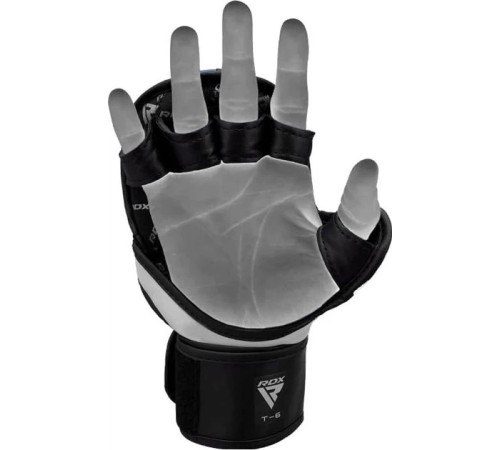 Тренувальні рукавиці для ММА RDX GRAPPLING GLOVES REX T6 PLUS розмір L, чорно-синій