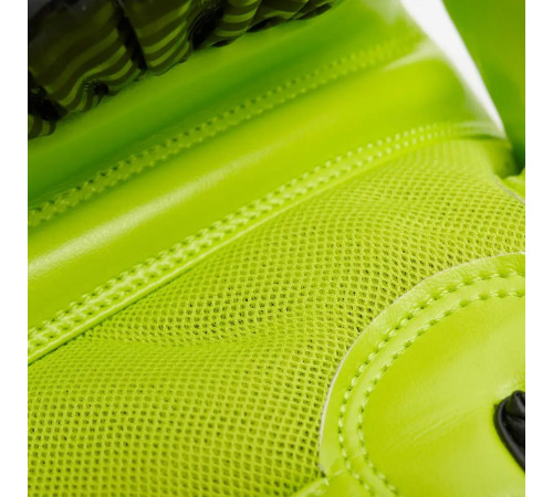 Рукавички боксерські з капою Leone GN313 WAVES розмір 16 унцій, чорно-зелені