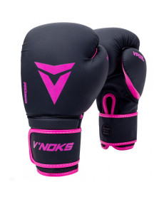 Рукавички боксерські V`Noks Ultima 12 унцій, чорно-фіолетові