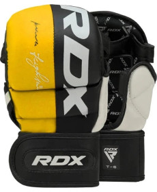 Тренувальні рукавиці для ММА RDX GRAPPLING GLOVES REX T6 PLUS розмір XL, чорно-жовтий