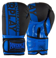 Рукавички боксерські PowerPlay 3086 Matt Challenger розмір 16 унцій, чорно-сині