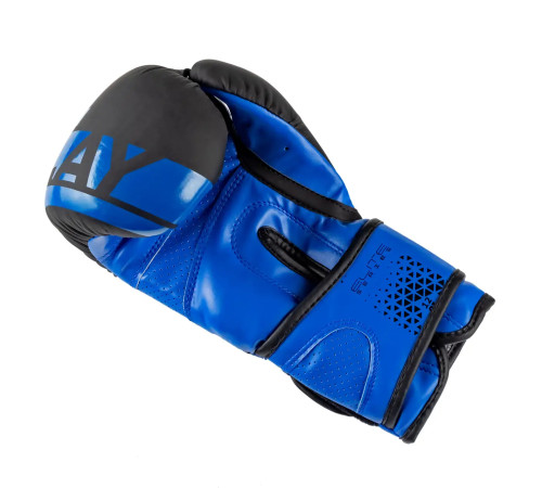 Рукавички боксерські PowerPlay 3086 Matt Challenger розмір 16 унцій, чорно-сині