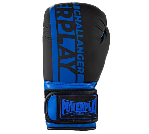 Рукавички боксерські PowerPlay 3086 Matt Challenger розмір 16 унцій, чорно-сині