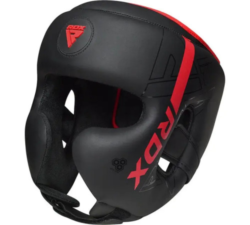 Шолом боксерський з капою RDX F6 KARA Matte розмір M, чорно-червоний Шолом боксерський з капою RDX F6 KARA Matte розмір M, чорно-червоний