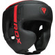 Шолом боксерський з капою RDX F6 KARA Matte розмір M, чорно-червоний
