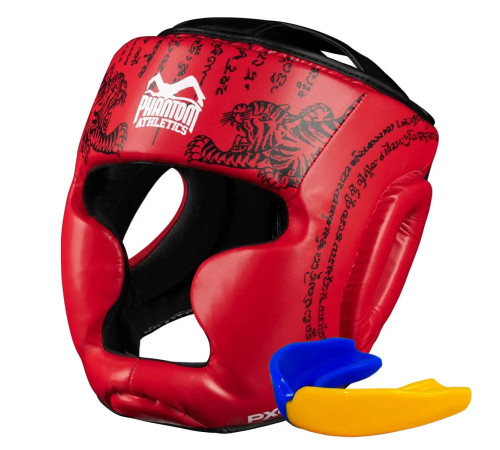 Шолом боксерський закритий з капою Phantom Muay Thai розмір універсальний, червоний Шолом боксерський закритий з капою Phantom Muay Thai розмір універсальний, червоний