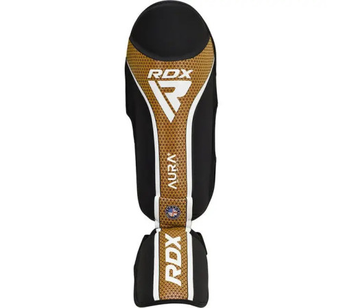 Захист гомілки та стопи RDX SHIN INSTEP AURA PLUS T-17 XL, чорно-золотистий
