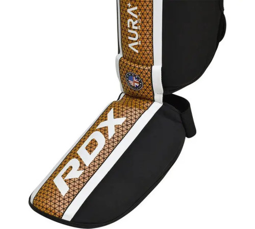 Захист гомілки та стопи RDX SHIN INSTEP AURA PLUS T-17 XL, чорно-золотистий