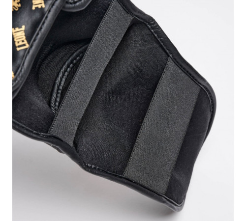 Захист гомілки Leone DNA Rex Leather M, чорно-золотистий