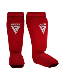 Захист гомілки та стопи RDX Shin Instep Foam XL, червоний