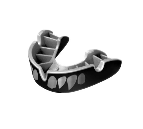 Капа боксерська доросла OPRO Silver Jaws від 11 років срібляста