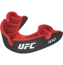 Капа боксерська дитяча OPRO Silver UFC Hologram до 10 років чорно-червона