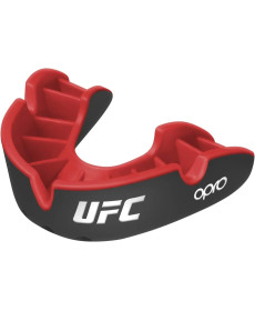 Капа боксерська дитяча OPRO Silver UFC Hologram до 10 років чорно-червона
