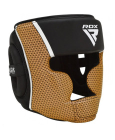Шолом боксерський RDX T17 Aura XL, чорно-золотистий