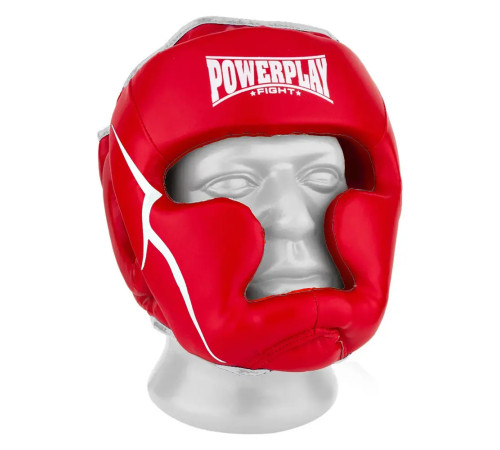 Шолом боксерський закритий PowerPlay 3100 PU розмір XS, червоний