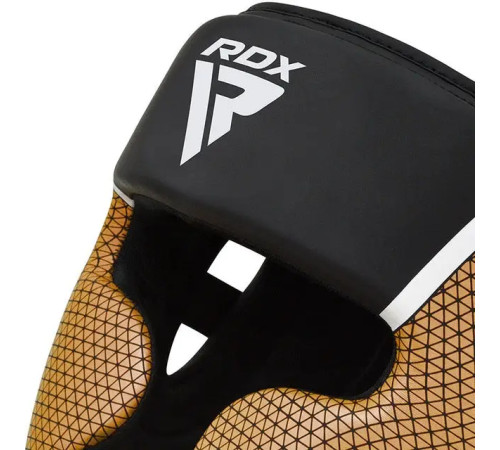 Шолом боксерський з капою RDX AURA PLUS T-17 розмір S, чорно-золотий Шолом боксерський з капою RDX AURA PLUS T-17 розмір S, чорно-золотий